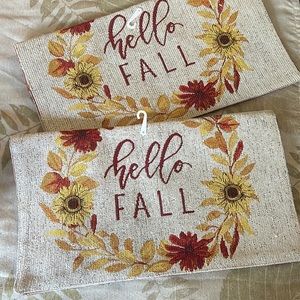 Set of 4 “ hello fall” placemats. New with tags